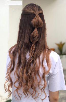 Curls, braid