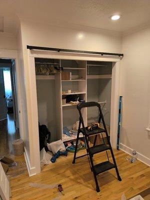 sliding closet door installation before