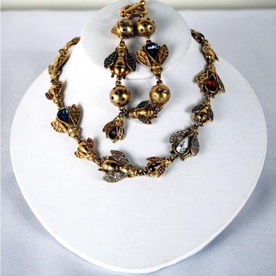 Christian Dior Vintage "Bee" Necklace and Bracelet