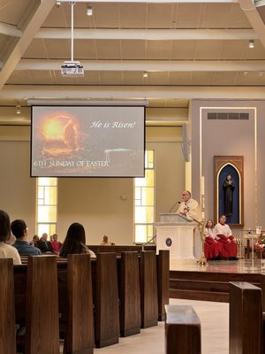 Father giving his homily