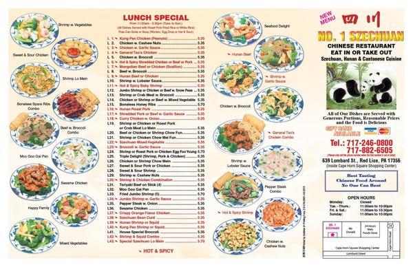 2017 New Menu