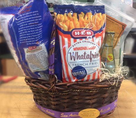 Texas food basket with lots of local flavor!