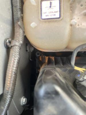 Missing air box screw.