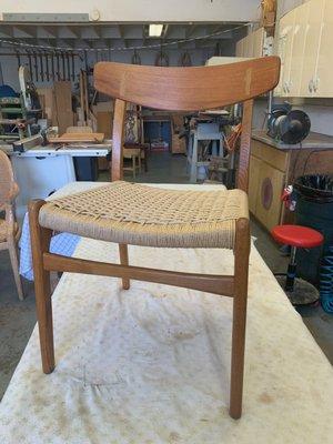 We specialize in weaving Danish Seat Chord Chairs! Give us a call if you have a Danish Seat Chord Chair in  need of repair!