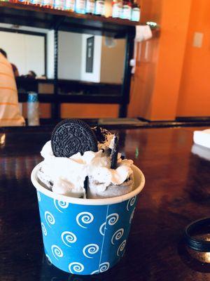 Cookies & Cream rolled ice cream!