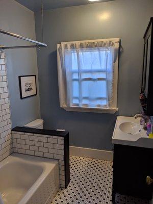 Our bathoom, five years after renovation and still looks great. I wish I had a "before" picture to capture the transformation.