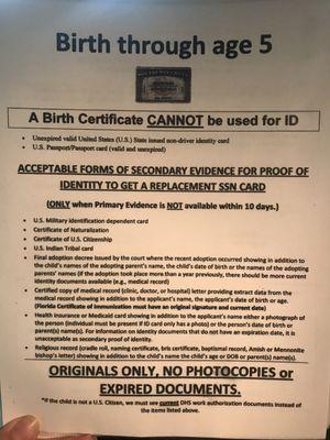 List of official documents that can be used for ID