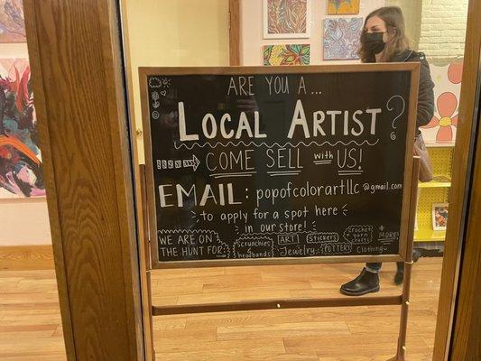 Seeking Local Artists