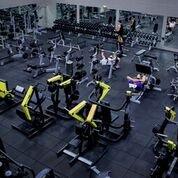 Overview of a portion of the weight room inside FIT Athletic Carmel Mountain Ranch