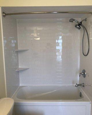 Subway White with maintenance free no-grout bezel 3x6.