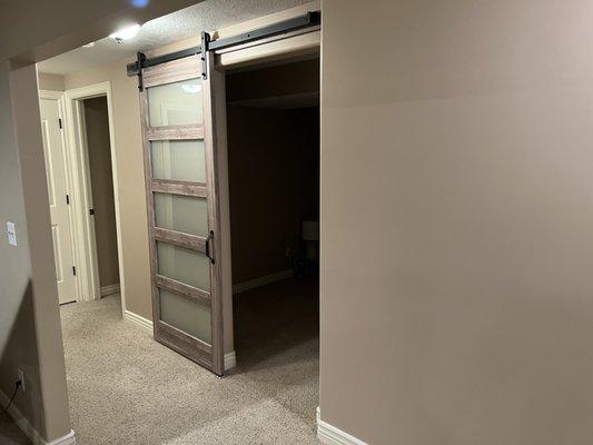 Basement Remodel - carpentry, drywall, trim, paint & Hardware Installation