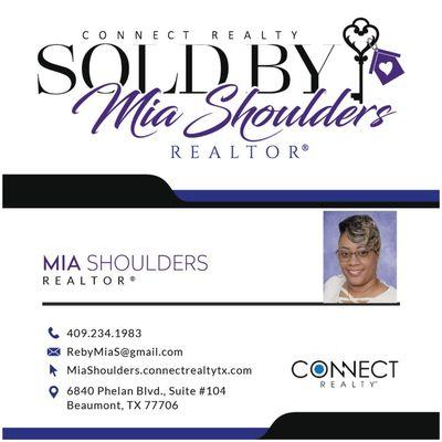 Mia Shoulders, REALTOR ®,  Listing & Buyer Agent, Connect Realty