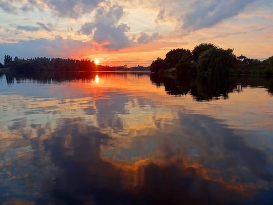 Sunset over the Lake