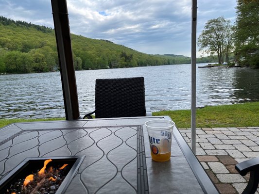 Patio and the end of my Downeast.