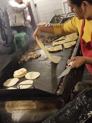 Meat & tortillas & quesadillas