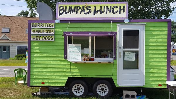 Bumpa's Food Trailer.. 
Can't miss the green...lol