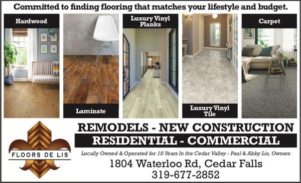 Committed to finding flooring that matches your lifestyle & budget.