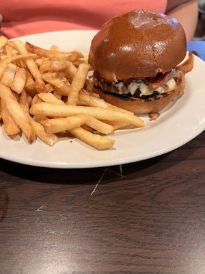 Eleven Central burger and fries