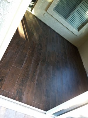 Wood look tile in an Arizona room