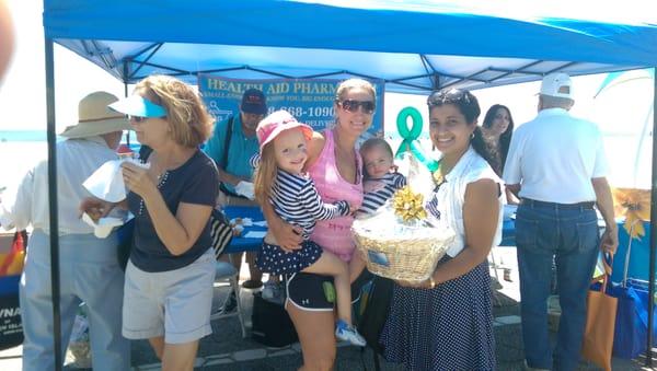 Health Aid Pharmacy II Raffle winner at the 2015 Boardwalk Bash