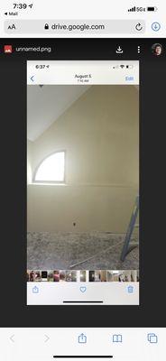 Attic drywall painted