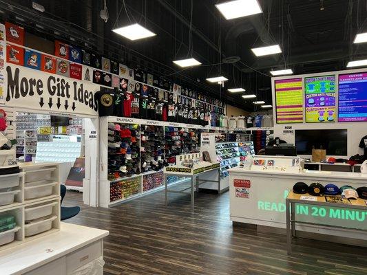 Store interior 
 Flexfit hats 
 SnapBack Hats
 Richardson Hats