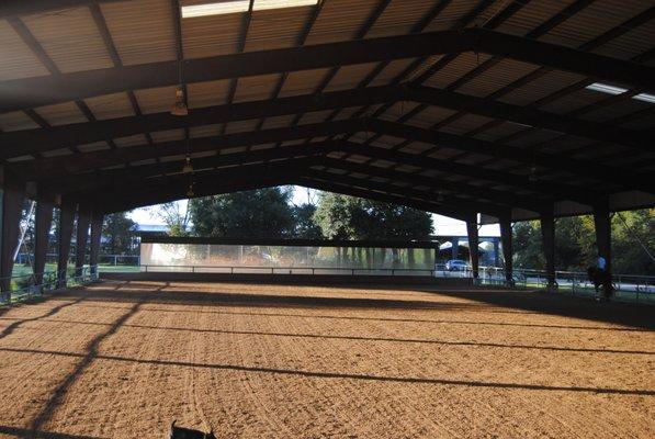 Covered arena with mirrors