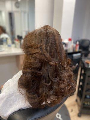 Curled Blow Out