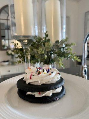 Whoopie pie from dessert bar (yes for dogs)