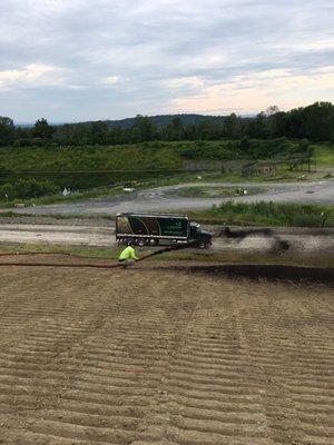 New lawn installation with the exclusive terraseeding method.