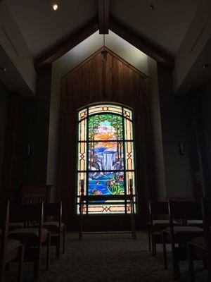 Stainglass in the chapel