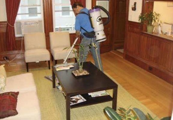 We use vacuum cleaners with hepa filters