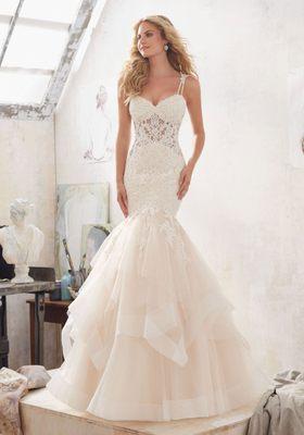 Mori Lee 8118 
ruffle skirt mermaid