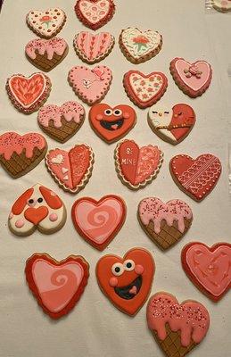 Valentine cookies.