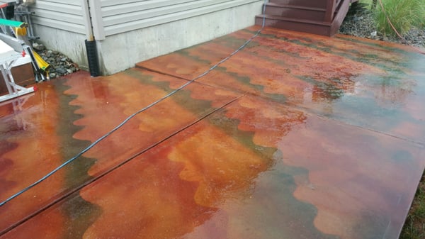 Dyed concrete