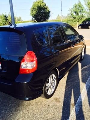 Limo Black on 2007 Honda Fit Sport