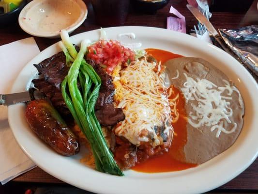 Carne Asada with a Chile Relleno