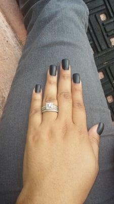 One daughter, Matte nails done by Ariamne at Spa_Cio