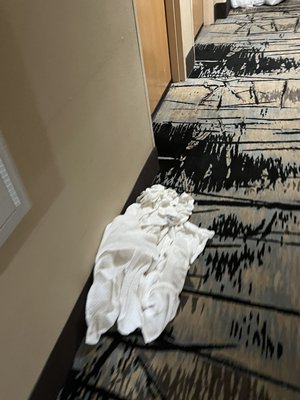 More dirty sheets down the hallway.