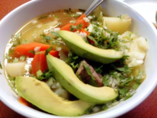 You have to try Caldo de Res, served daily with handmade tortillas!