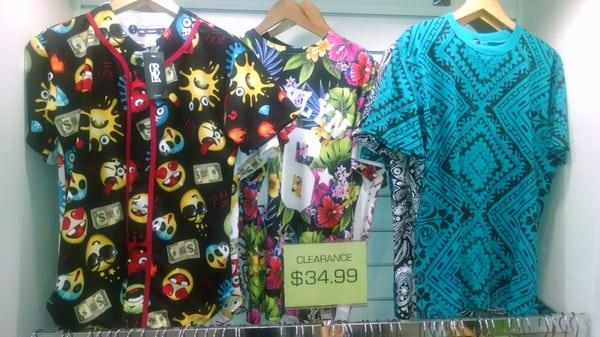 Great colorful shirts.