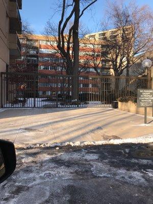 Nice court yard in winter.