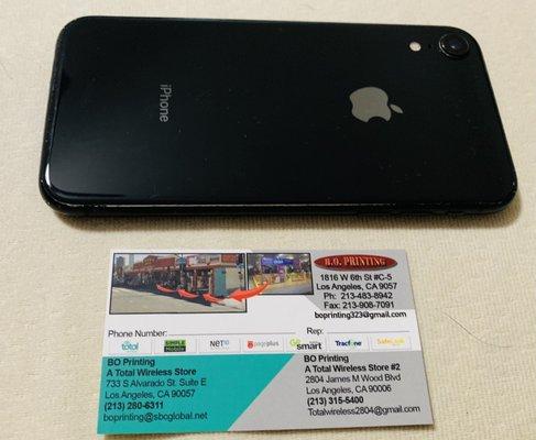 Replaced iPhone back glass and their Business card