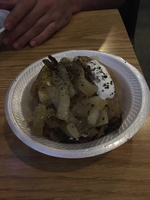 Baked potato on steak night