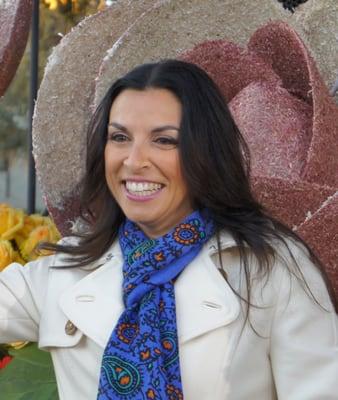 Riding on a Rose Parade Float