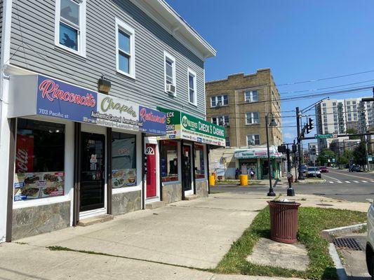 The street view of Rinconcito Chapin Restaurant, at 703 Pacific St, Stamford, CT