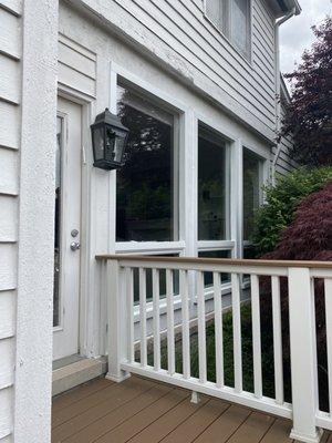 Aluminum window framing protects the bad wood pieces around the window.