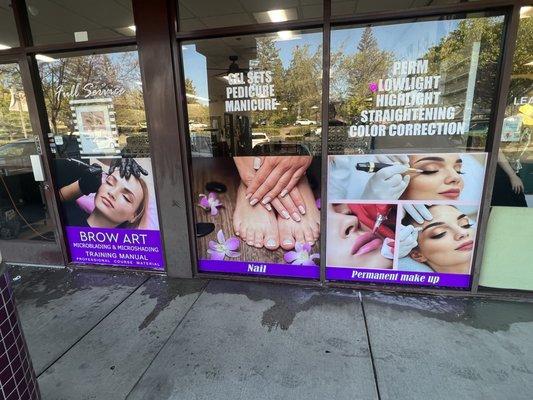 I Vinyl window installation for Melody Beauty Salon in Rocklin