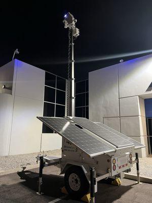 Security trailer at my office at nighttime to show the LED lights