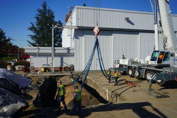 Our team helping with a 30,000 gallon Oil Tank decommissioning project for the Hillsboro Airport